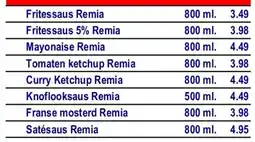 Vrieskoop Remia Fritessaus aanbieding