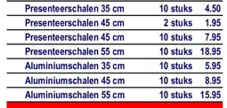 Vrieskoop Presenteerschalen 35 cm aanbieding