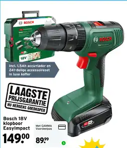GAMMA Bosch 18V Klopboor EasyImpact aanbieding
