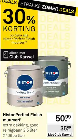 Karwei Histor Perfect Finish muurverf aanbieding