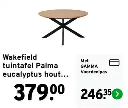 GAMMA Wakefield tuintafel Palma eucalyptus hout... aanbieding