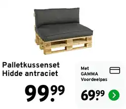 GAMMA Palletkussenset Hidde antraciet aanbieding