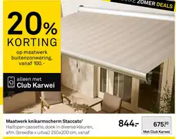 Karwei Karwei maatwerk knikarmscherm Staccato aanbieding