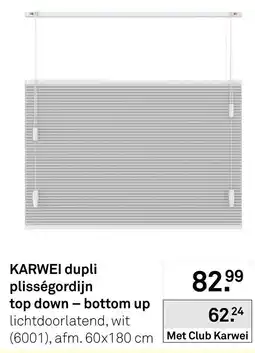 Karwei Karwei Dupli Plisségordijn Top Down - Bottom Up aanbieding