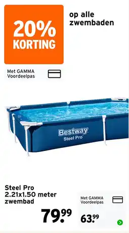 GAMMA Bestway Steel Pro Zwembad aanbieding