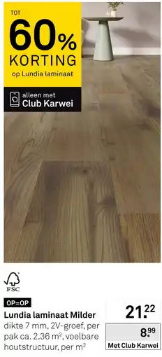 Karwei Lundia laminaat aanbieding