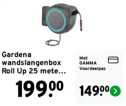 GAMMA Gardena wandslangenbox Roll Up 25 mete... aanbieding