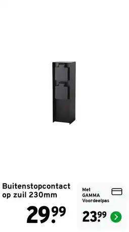 GAMMA Buitenstopcontact op zuil 230mm aanbieding