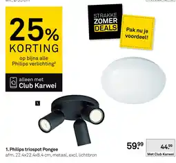 Karwei Philips triospot Pongee aanbieding