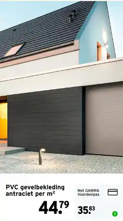 GAMMA PVC gevelbekleding antraciet aanbieding