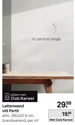 Karwei Lattenwand Vilt Perth aanbieding