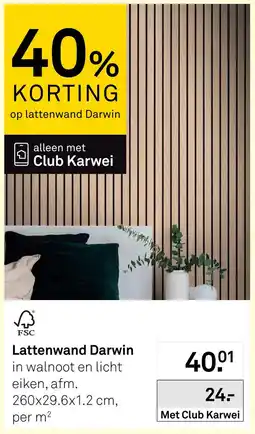 Karwei Club Karwei Lattenwand Darwin aanbieding