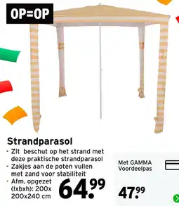 GAMMA Strandparasol aanbieding
