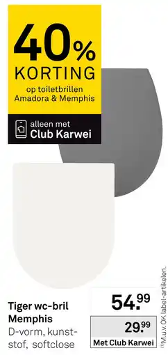 Karwei Tiger wc-bril Memphis aanbieding