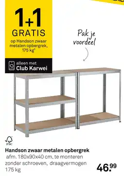 Karwei Handson zwaar metalen opbergrek aanbieding