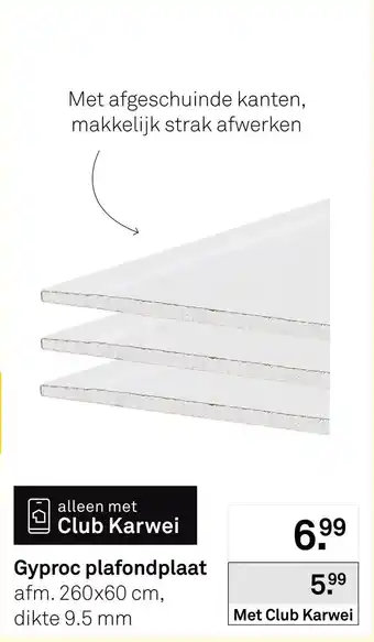 Karwei Gyproc plafondplaat aanbieding