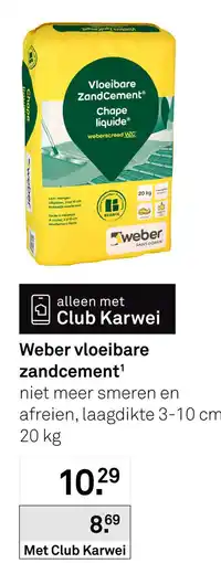 Karwei weber vloeibare zandcement aanbieding