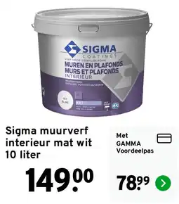 GAMMA Sigma muurverf interieur mat wit aanbieding