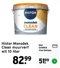 GAMMA Histor Monodek Clean muurverf aanbieding