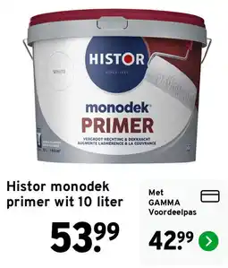 GAMMA Histor monodek primer wit aanbieding