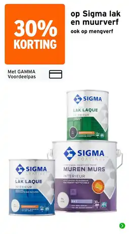 GAMMA Sigma Lak en Muurverf aanbieding