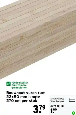 GAMMA Bouwhout Vuren Ruw aanbieding
