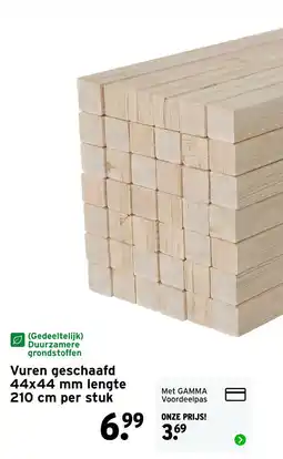 GAMMA Vuren Geschaafd aanbieding