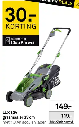 Karwei Lux-tools grasmaaier 33 cm aanbieding