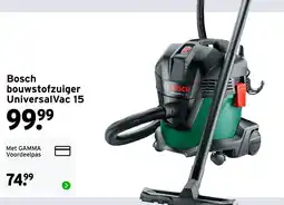 GAMMA Bosch bouwstofzuiger UniversalVac 15 aanbieding