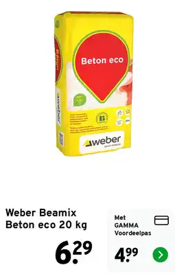 GAMMA Weber Beamix Beton eco aanbieding