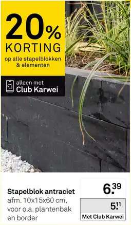 Karwei Club Karwei stapelblok antraciet aanbieding