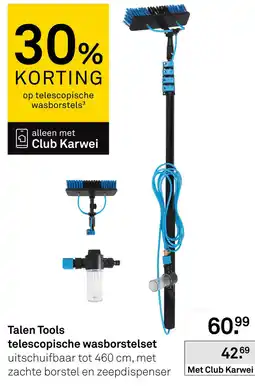 Karwei Talen Tools Telescopische Wasborstelset aanbieding