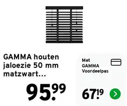 GAMMA GAMMA houten jaloezie 50 mm matzwart aanbieding