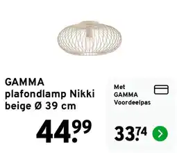 GAMMA gamma plafondlamp nikki aanbieding