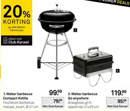 Karwei Weber barbecue Compact Kettle aanbieding
