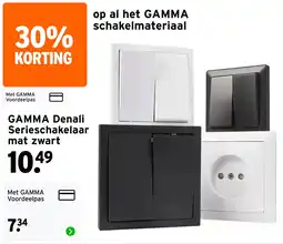 GAMMA GAMMA Denali Serieschakelaar mat zwart aanbieding