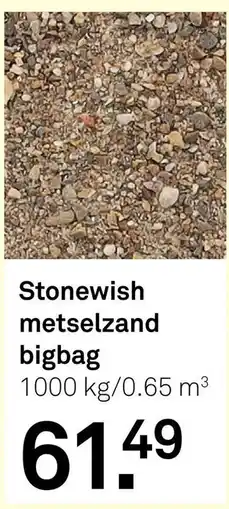 Karwei Stonewish metselzand bigbag aanbieding