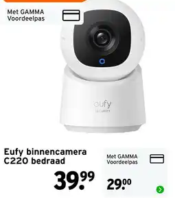 GAMMA Eufy binnencamera C220 bedraad aanbieding
