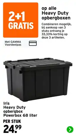 GAMMA Iris Heavy Duty opbergbox Powerbox 68 liter aanbieding