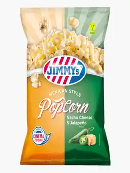 Flink Jimmy's Popcorn nacho cheese & jalapeno aanbieding