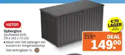 Albert Heijn Keter Opbergbox Southwood 643L aanbieding