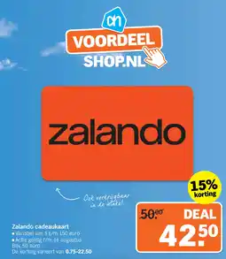Albert Heijn Zalando cadeaukaart aanbieding