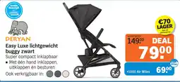 Albert Heijn Deryan Easy Luxe lichtgewicht buggy zwart aanbieding