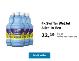 Plein.nl 4x Swiffer WetJet Alles-In-Een aanbieding