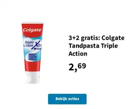 Plein.nl 3+2 gratis: Colgate Tandpasta Triple Action aanbieding
