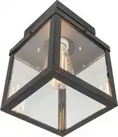 Bol.com QAZQA rotterdam - Moderne Plafondlamp voor buiten - 1 lichts - L 160 mm - Zwart - Buitenverlichting aanbieding