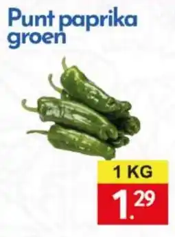 Tanger Markt punt paprika groen aanbieding