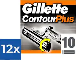 Bol.com Gillette Contour Plus - 12 x 10 stuks - Wegwerpscheermesjes - Voordeelverpakking aanbieding