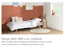 Babypark Europe Baby Shift 2-in-1 bedbank aanbieding
