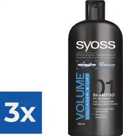 Bol.com Syoss Shampoo Volume - Voordeelverpakking 3 stuks aanbieding